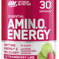 Optimum Nutrition (ON) Amino Energy - Pre Workout with Green Tea Extract | BCAA | Amino Acids | Energy Powder | 30 Servings