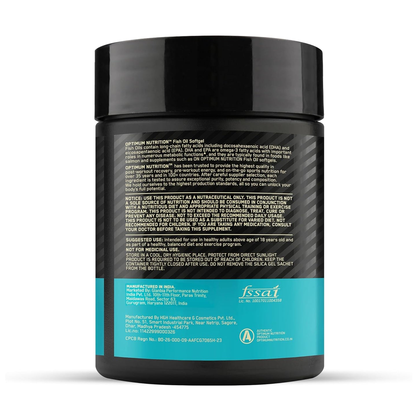 Optimum Nutrition (ON) Fish Oil | 300mg EPA/DHA Omega -3 Fatty Acids for Strong Bones-Healthy Joints| Brain| Heart| Skin & Eye Health