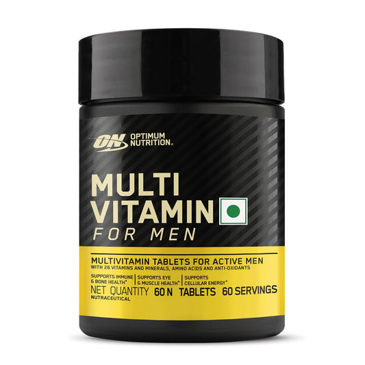 Optimum Nutrition Multivitamin for MEN| 60 Tablets| 26 Vitamins & Minerals| Amino Acids & Anti-Oxidants |Green Tea Extract| Beta Carotene| Lutein| Lycopene