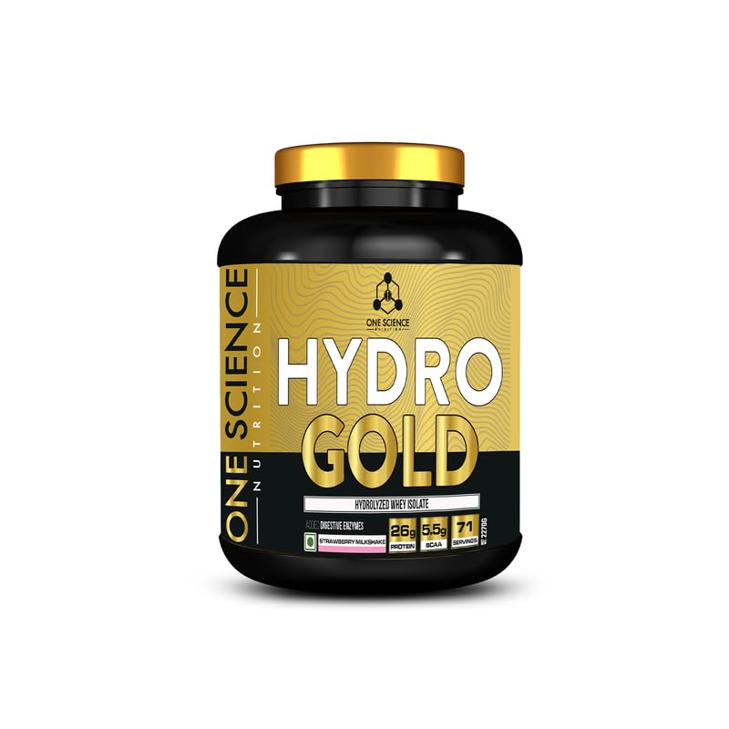 One Science Nutrition (OSN) HYDRO GOLD Protein Powder | 5lbs | Hydrolyzed Whey for easy digestion | highly-refined and low-calorie protein | 26g Isolate Protein | 5.5g BCAA