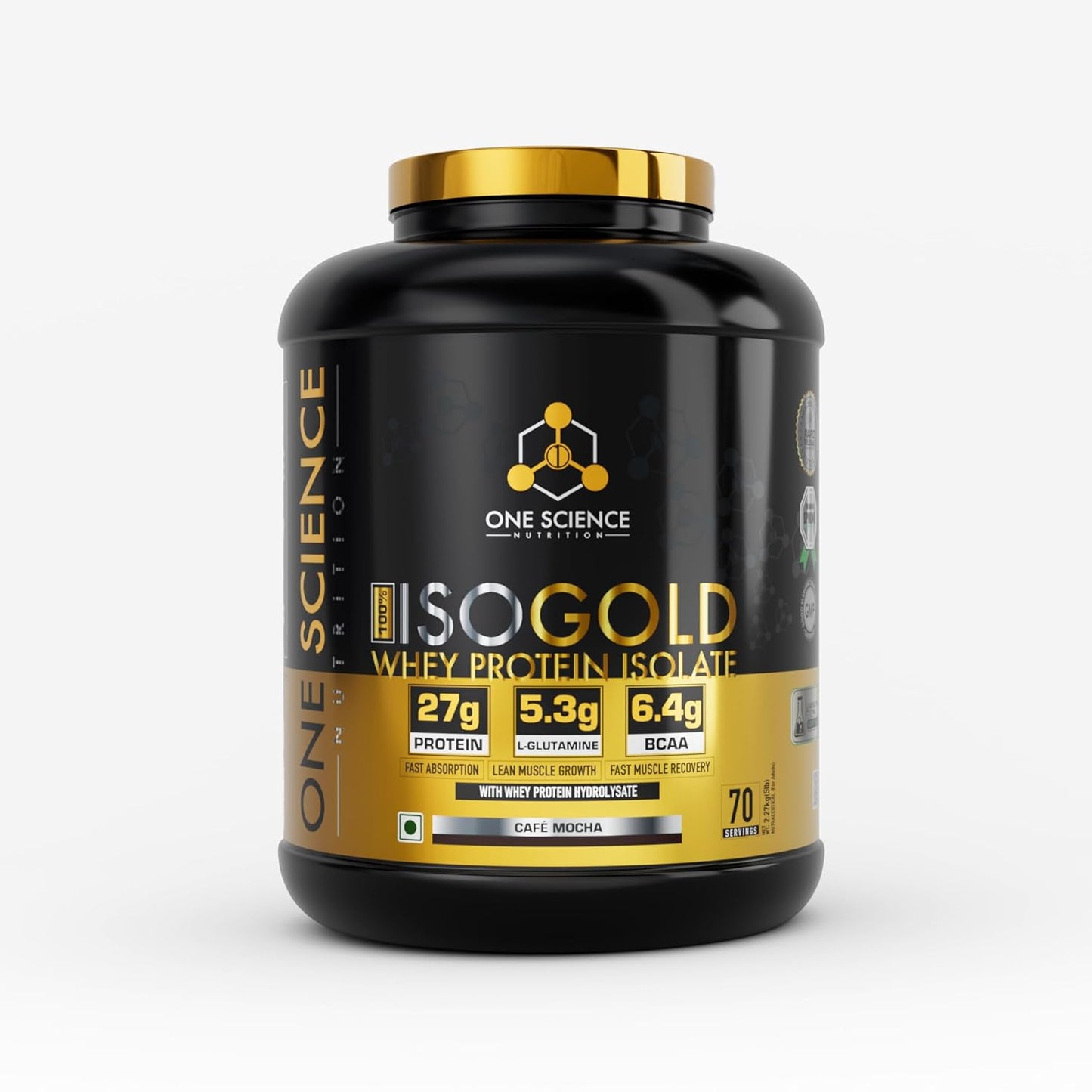 One Science Nutrition (OSN) Iso Gold Whey Protein Grass Fed Whey | 27g Protein | 5.3g Glutamine | 6.4g BCAA
