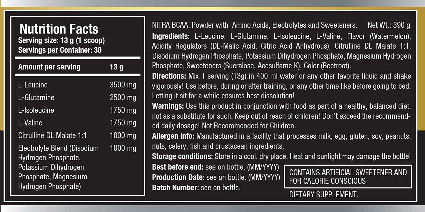 One Science Nutrition (OSN) Fermented Nitra BCAA | Intense Pre-Workout Drink | Stay Hydrated | Performance Booster | 30 Servings