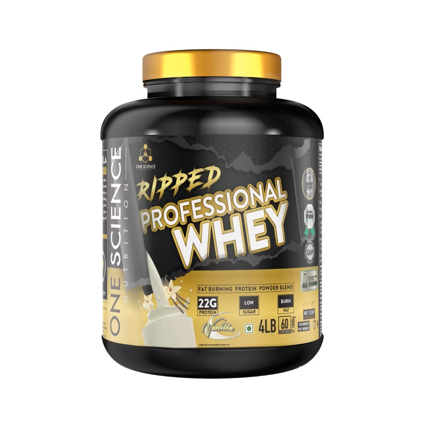 One Science Nutrition (OSN) Ripped Professional Whey fat burning Protein Powder blend |22g Potein |Low sugar | 4lb
