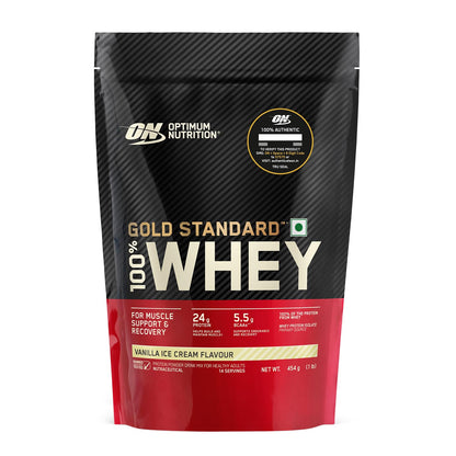 Optimum Nutrition (ON) Gold Standard 100% Whey Protein | for Muscle Support & Recovery | Vegetarian - Primary Source Whey Isolate