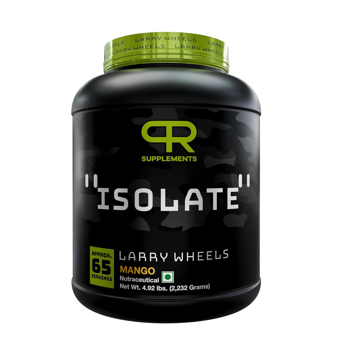 PR Supplements Larry Wheels 100% Whey Protein Isolate Powder | 27g Protein Per Serving | Fast Absorption | Lean Muscle & Recovery | Low Sugar | Easy Digesting