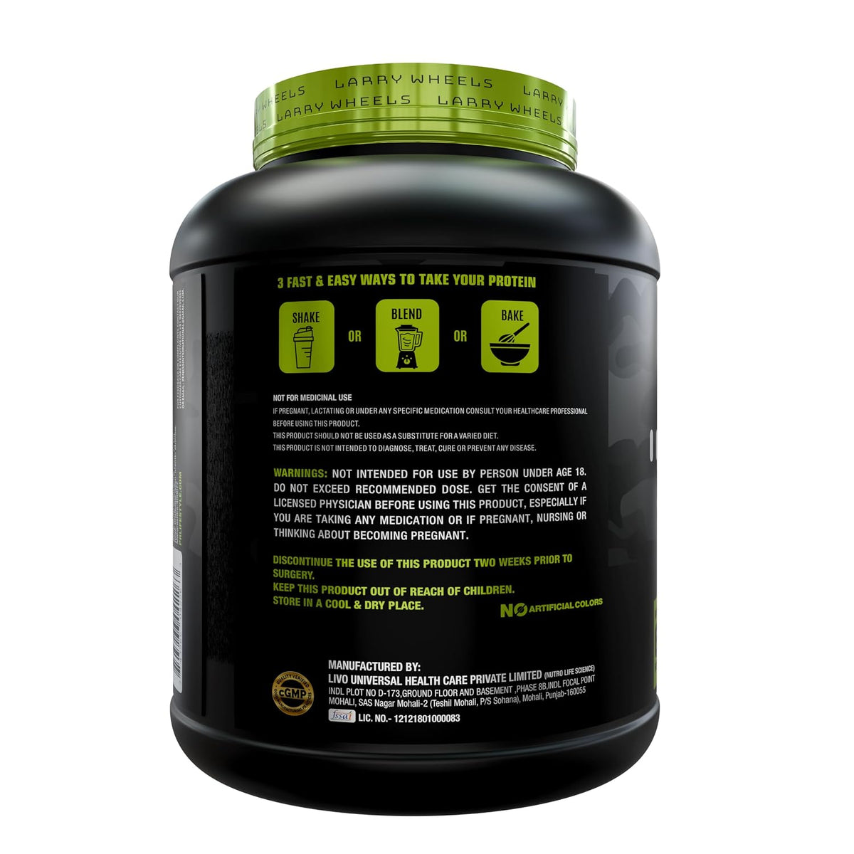 PR Supplements Larry Wheels 100% Whey Protein Isolate Powder | 27g Protein Per Serving | Fast Absorption | Lean Muscle & Recovery | Low Sugar | Easy Digesting