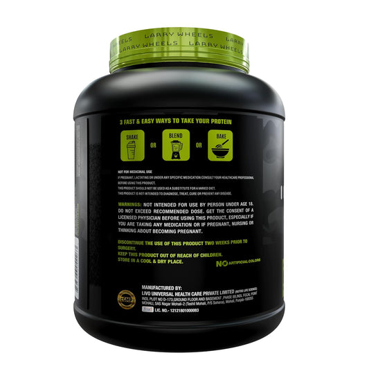 PR Supplements Larry Wheels 100% Whey Protein Isolate Powder | 27g Protein Per Serving | Fast Absorption | Lean Muscle & Recovery | Low Sugar | Easy Digesting
