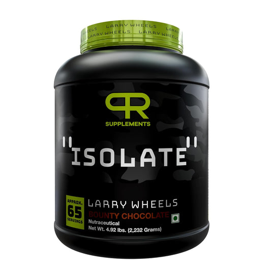 PR Supplements Larry Wheels 100% Whey Protein Isolate Powder | 27g Protein Per Serving | Fast Absorption | Lean Muscle & Recovery | Low Sugar | Easy Digesting
