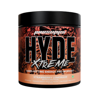 Prosupps Hyde Xtreme |Hard Hitting Energy Pre Workout Supplement | Caffeine| Beta-alanine| Creatine HCl| L-arginine | For Muscle Pump| Vascularity| Strength and Focus