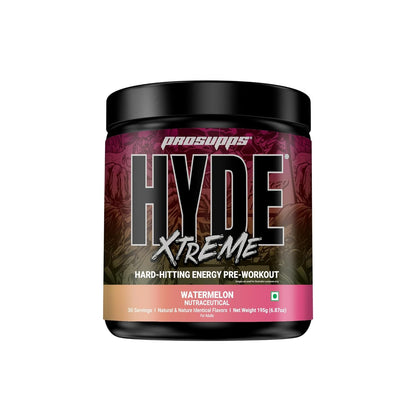 Prosupps Hyde Xtreme |Hard Hitting Energy Pre Workout Supplement | Caffeine| Beta-alanine| Creatine HCl| L-arginine | For Muscle Pump| Vascularity| Strength and Focus