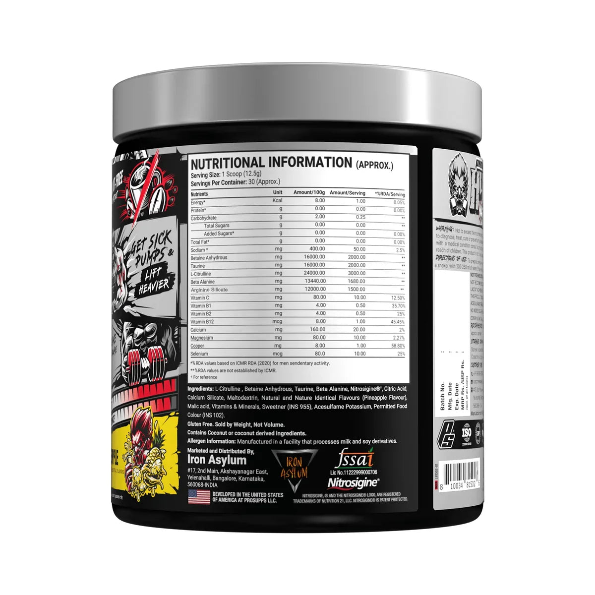 Prosupps Hyde Max Pump Pre workout Supplement | Caffeine Free Pre workout Supplement for Men and Women | Explosive Energy, Pump and Endurance | Taurine, L Citrulline, Beta Alanine