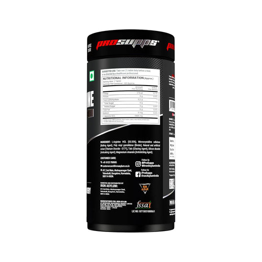 PROSUPPS L-Arginine 1000mg | Supports Nitric Oxide Production for Circulation & Performance | Aids Energy Metabolism| Recovery & Vitality | Zero Added Sugar & Zero Fat