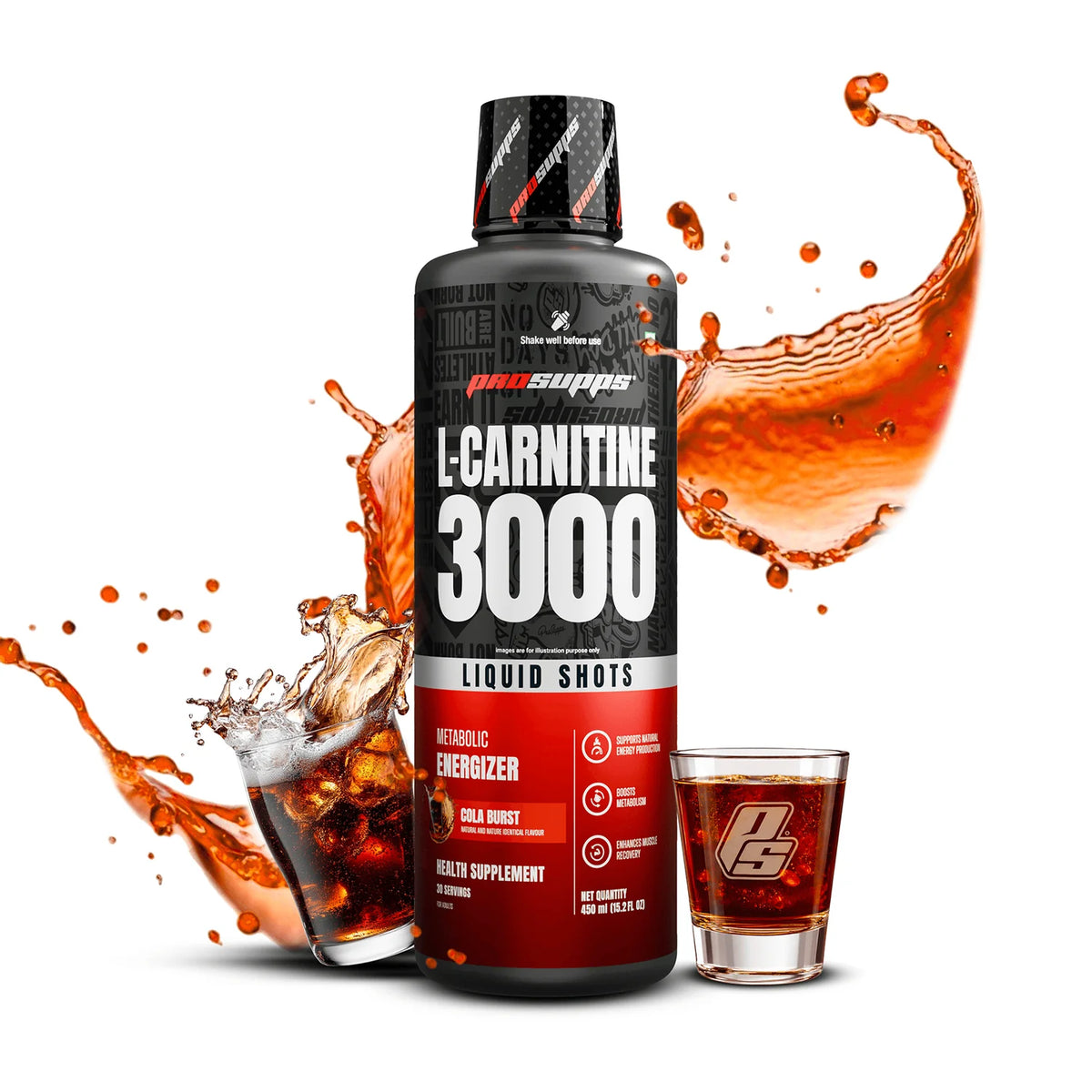 PROSUPPS L-Carnitine 3000mg | Supports Energy Metabolism & Endurance | Zero Added Sugar | No FD&C Dyes | Gluten & Starch Free | For Men & Women