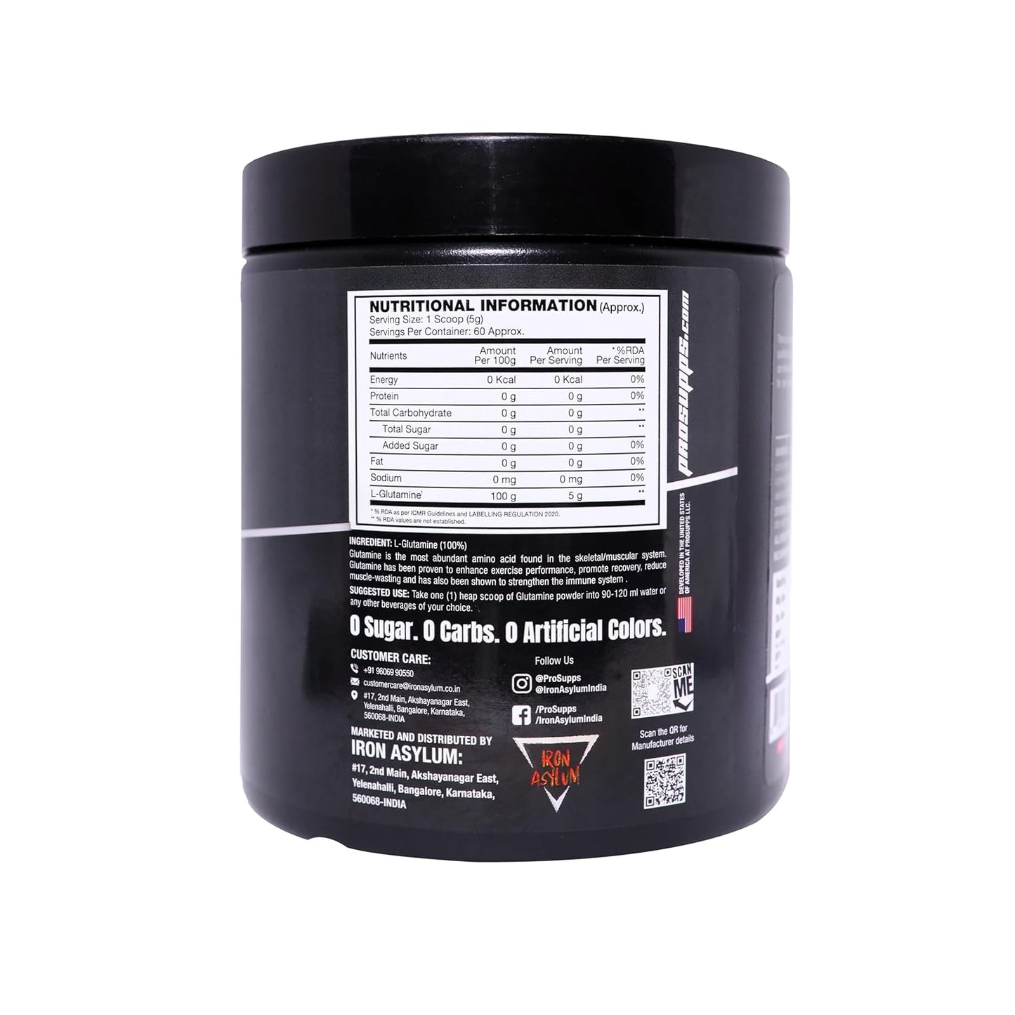 Prosupps Glutamine 300 Amino Acid | Protein Building Block | L Glutamine Supplement | Gym Supplement for Men and Women | Glutamine for Muscle Recovery and Immunity | Gut Health Supplement