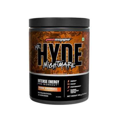 PROSUPPS Hyde Nightmare Pre-Workout Powder | 6000mg L-Citrulline| 3200mg Beta-Alanine | Supports Muscle Health | Banned Substance Tested | For Men & Women | Vegan
