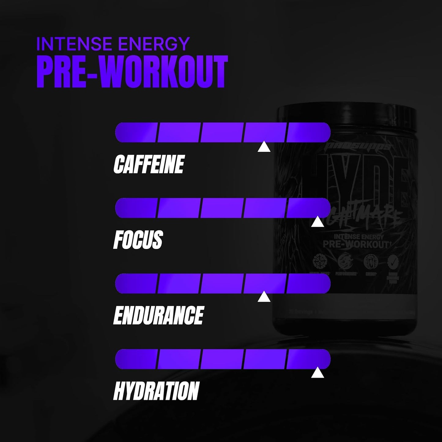 PROSUPPS Hyde Nightmare Pre-Workout Powder | 6000mg L-Citrulline| 3200mg Beta-Alanine | Supports Muscle Health | Banned Substance Tested | For Men & Women | Vegan