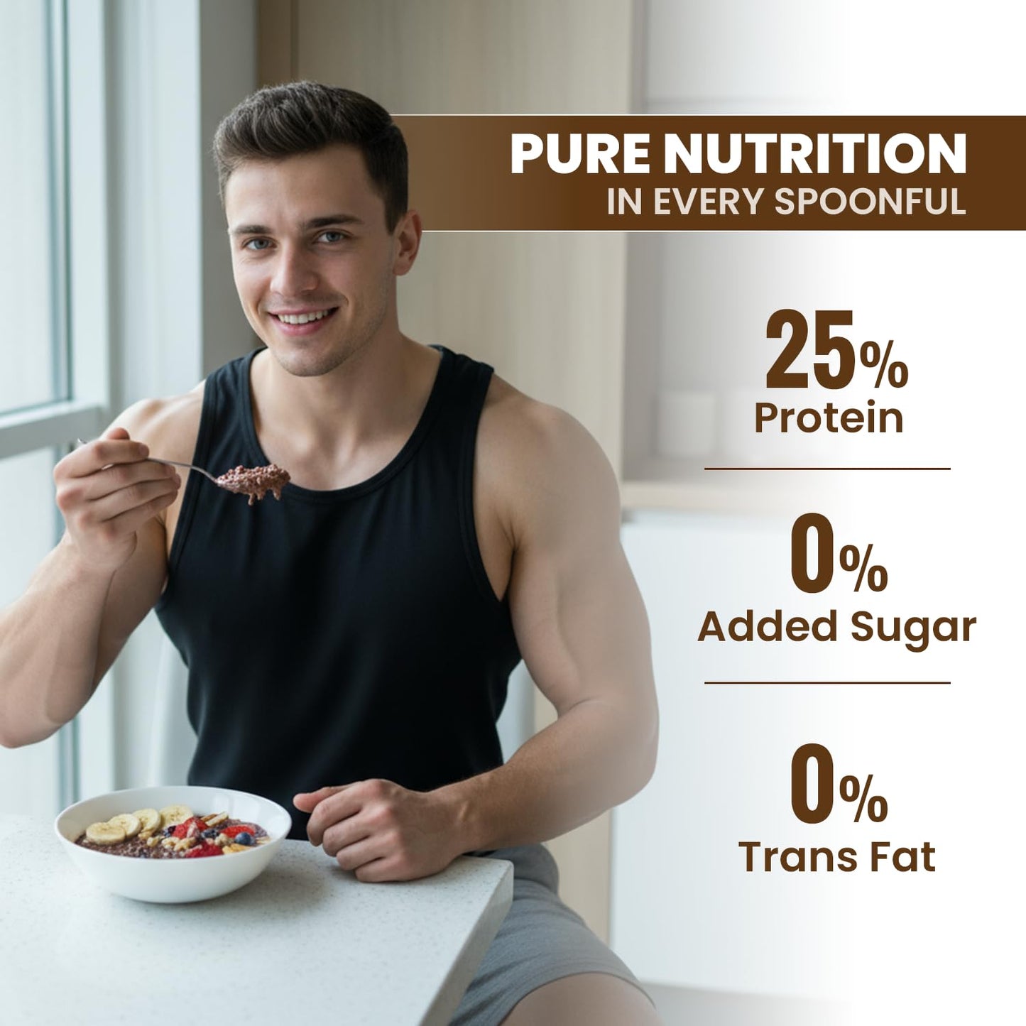 PINTOLA 25g High Protein Oats | No Refined Sugar with Almonds Raisin| Pumpkin and Chia Seeds| 8g Fibre| Rolled Oats for weight loss| Breakfast Cereals | Gluten Free