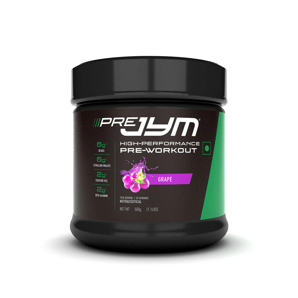 PRE JYM High Performance Pre-Workout | 6g BCAAs & Citrulline Malate| 2g Creatine HCL & Beta-Alanine