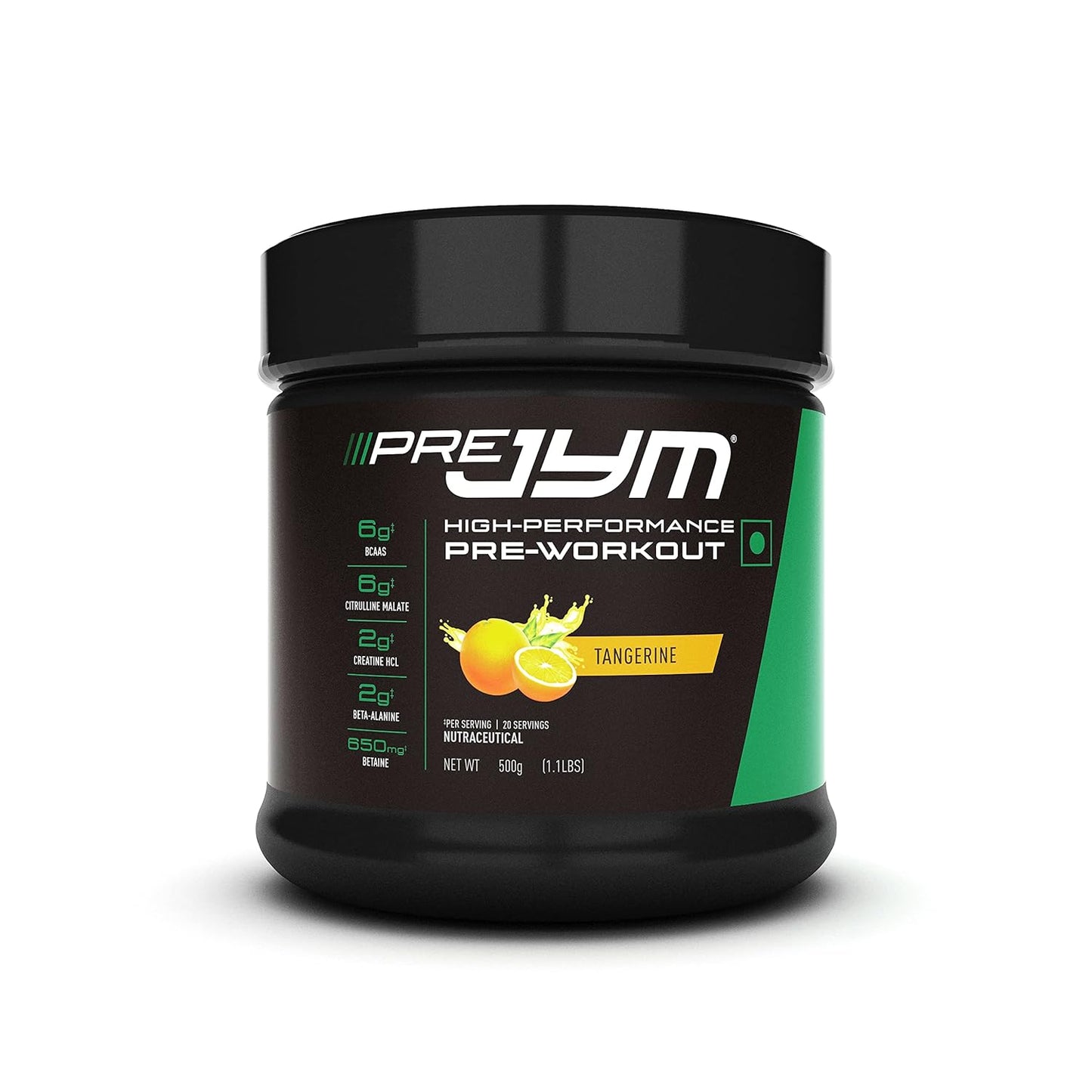 PRE JYM High Performance Pre-Workout | 6g BCAAs & Citrulline Malate| 2g Creatine HCL & Beta-Alanine