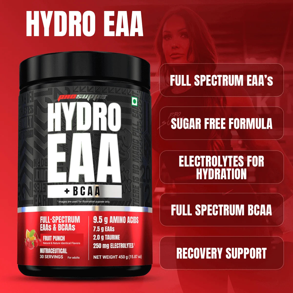 Prosupps Hydro EAA +BCAA Energy Drink for Recovery | Pre, Post, Intra workout Supplement | Essential Amino Acids | Muscle Protein Synthesis | Electrolytes| L-Glutamine| L-Arginine