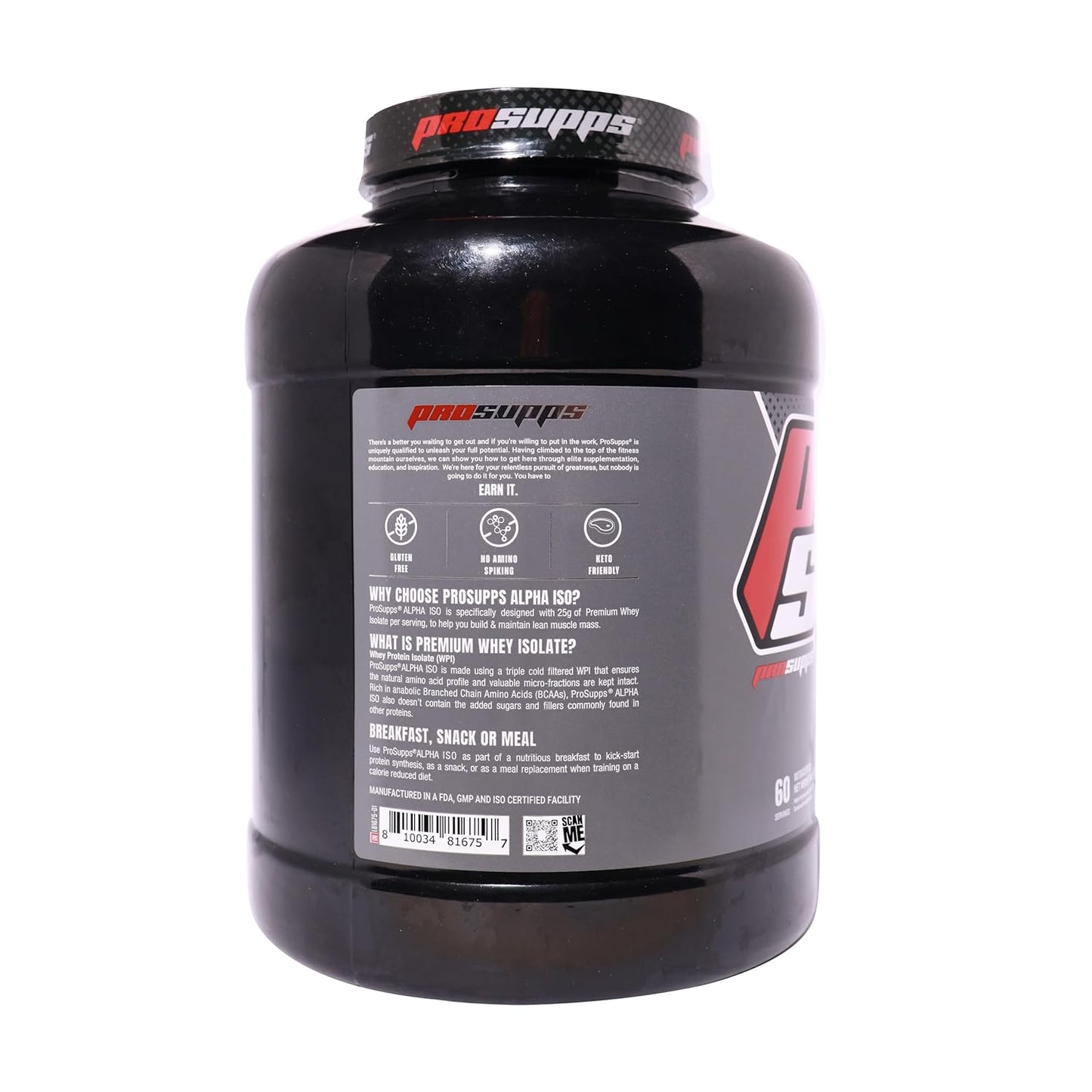 PS PROSUPPS Alpha Iso Premium Whey Isolate |Whey Protein Isolate For Muscle Growth&Recovery | Isolate Whey Protein For Muscle Gain| 25G Protein | 12G Eaa | Zero Sugar