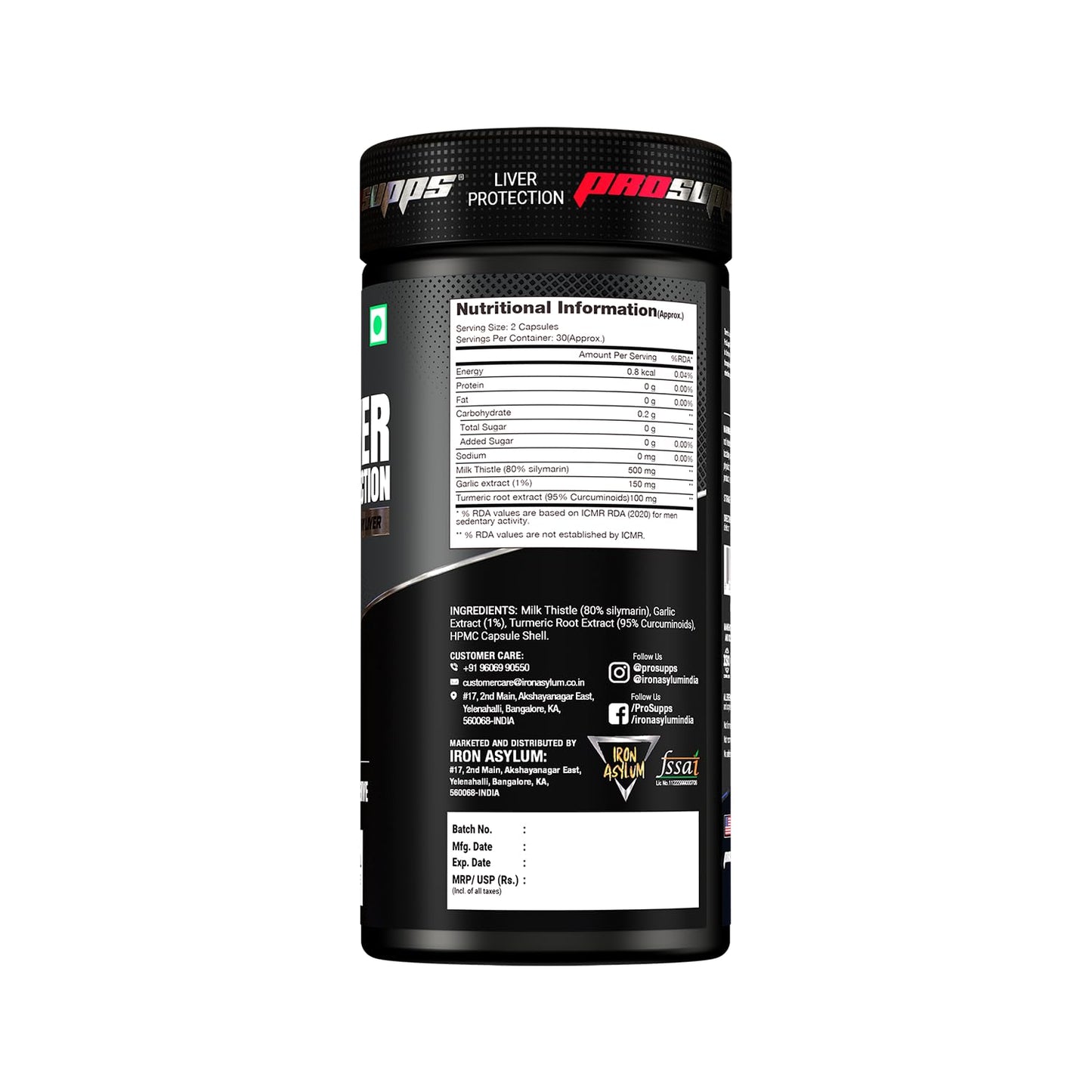 Prosupps Liver Protection Capsules for Healthy Liver | Liver Detox Supplement for Men and Women | Milk Thistle Extract| Garlic Extract and Turmeric Root Extract
