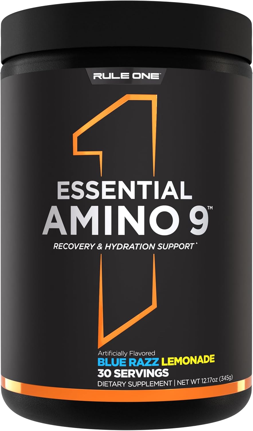 Rule1 Essential Amino 9 | Recovery & Hydration Support with 7.5g of Essential Amino Acids + Electrolytes