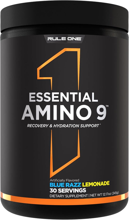 Rule1 Essential Amino 9 | Recovery & Hydration Support with 7.5g of Essential Amino Acids + Electrolytes