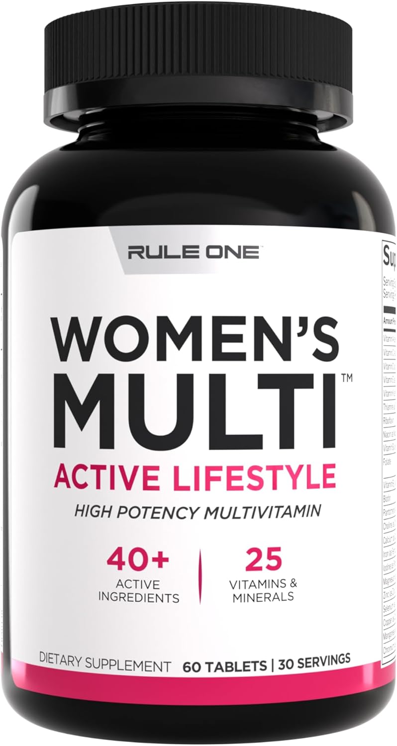 Rule1 Women's Multi - Women's Daily Vitamins | Essential Minerals | Superfoods and Botanical Extracts for Active Lifestyles and Wellness Support