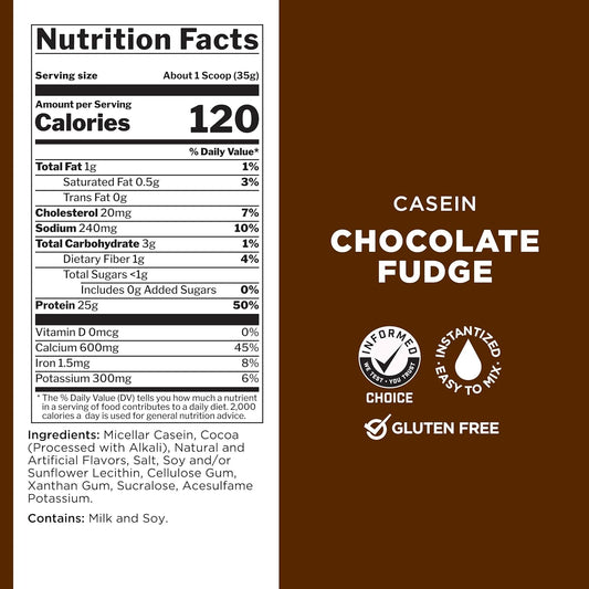 Rule1 R1 Casein Protein | Chocolate Fudge | 1.8 kg