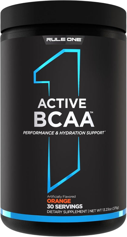 Rule1 Active BCAA | Performance| Hydration| and Recovery Support with 5g BCAAs + Electrolytes| L-Glutamine| and Citrulline |30 Servings