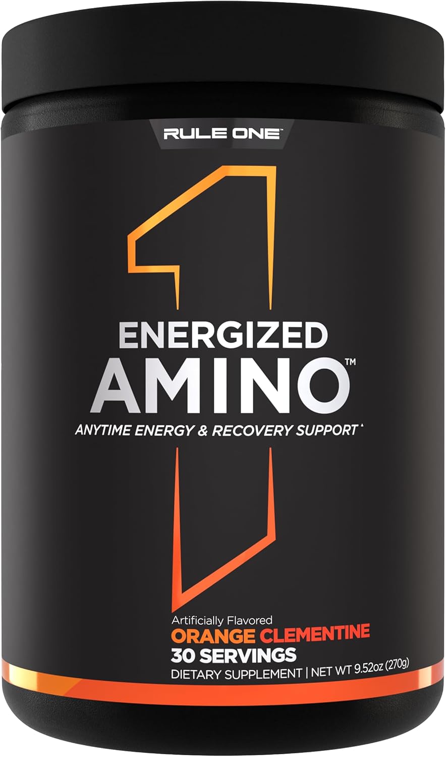 Rule 1 Energized Amino – |Anytime Energy and Recovery Support with BCAAs| Glutamine| Citrulline| Beta Alanine I and Caffeine from Green Coffee & Tea Leaf Extracts |30 Servings