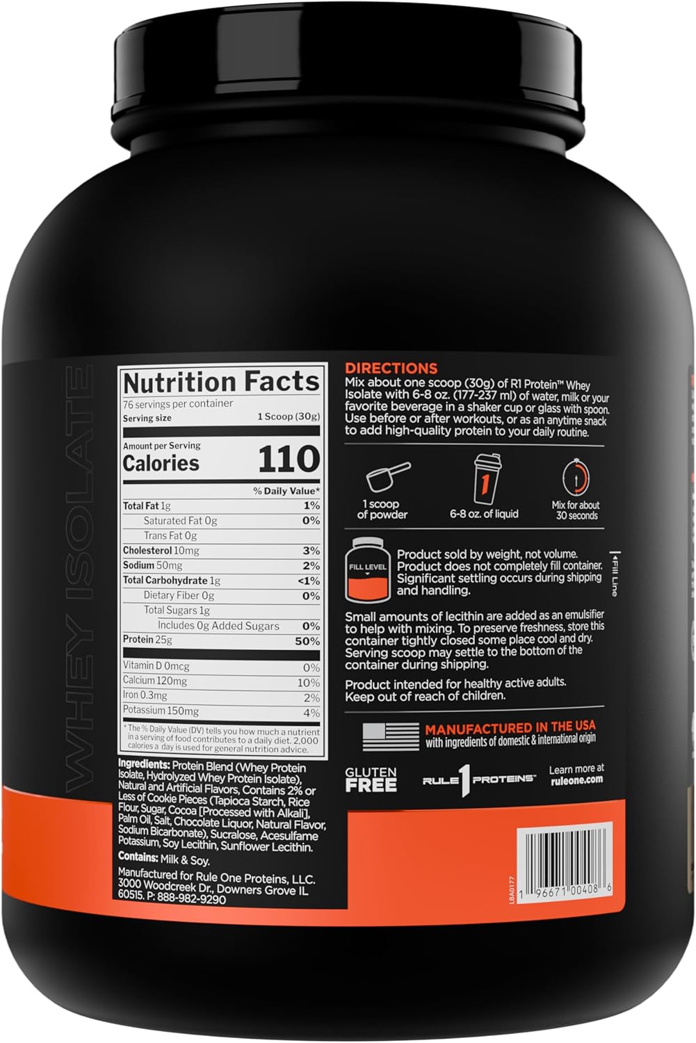 Rule 1 R1 Protein Whey Isolate