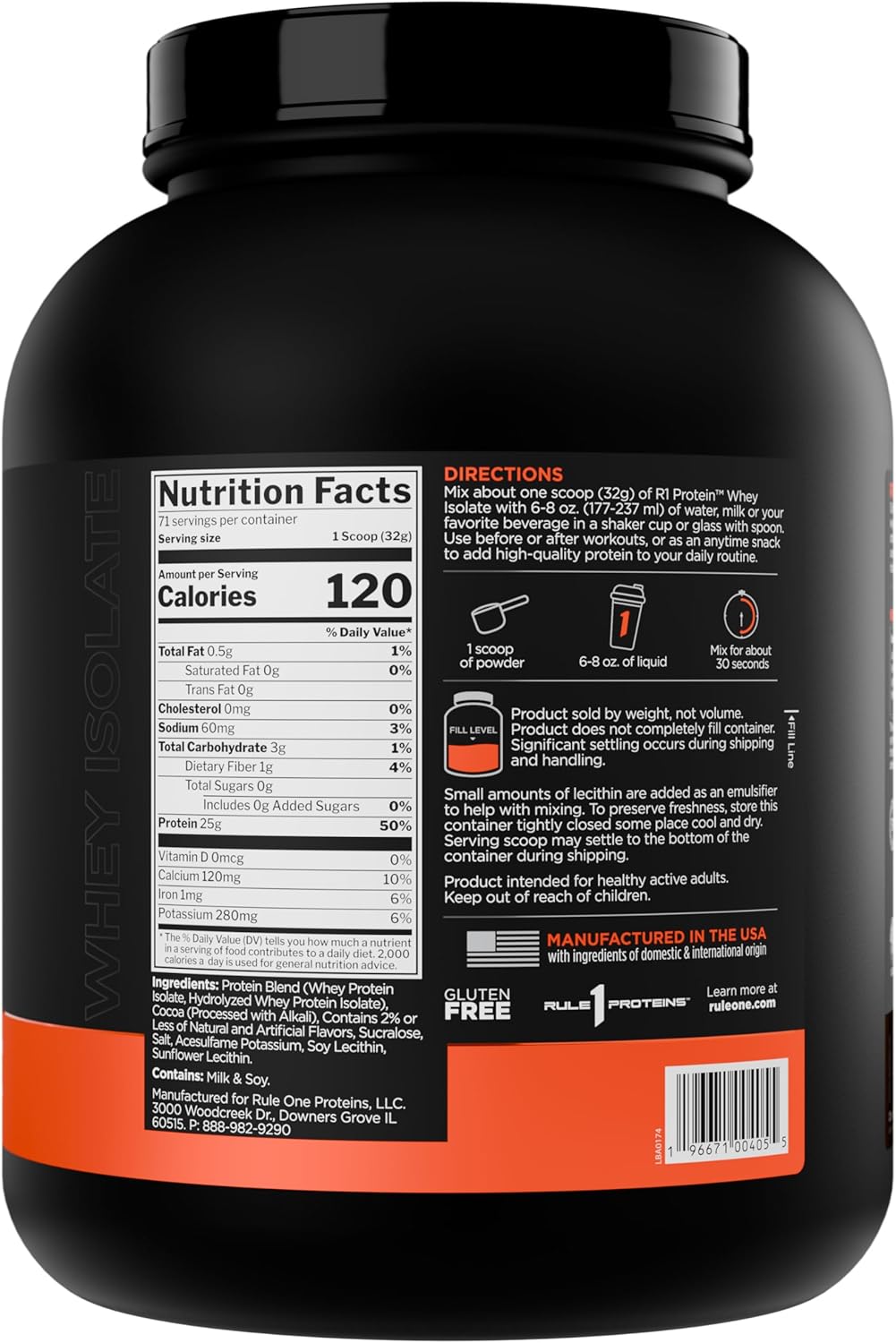 Rule 1 R1 Protein Whey Isolate