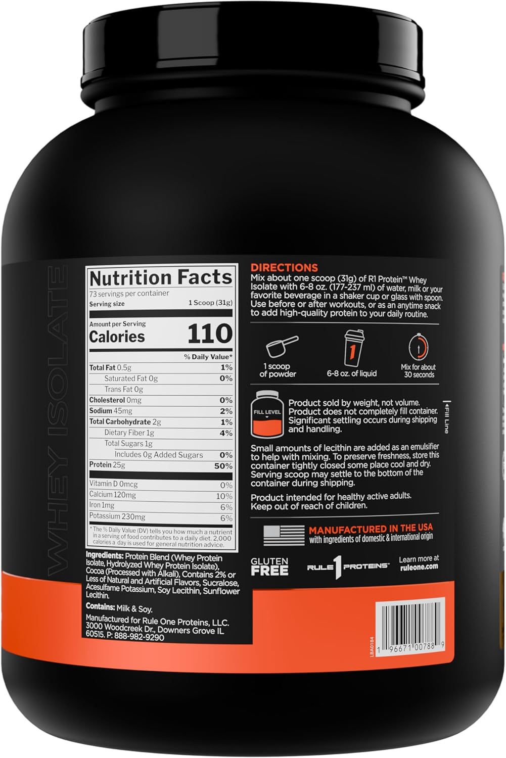 Rule 1 R1 Protein Whey Isolate
