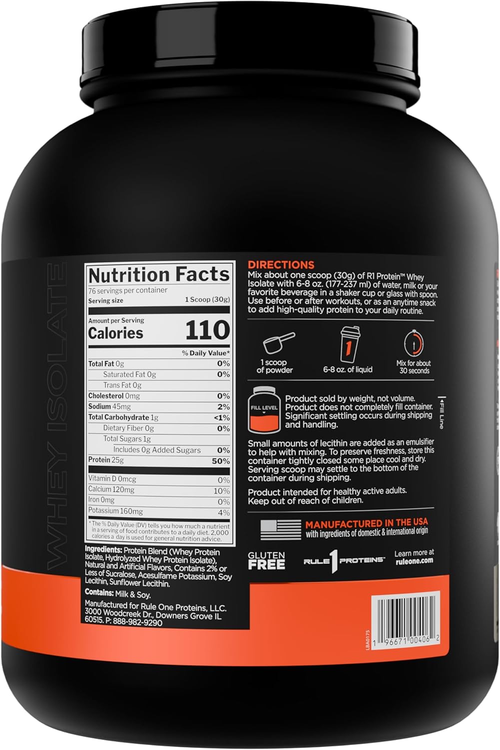 Rule 1 R1 Protein Whey Isolate