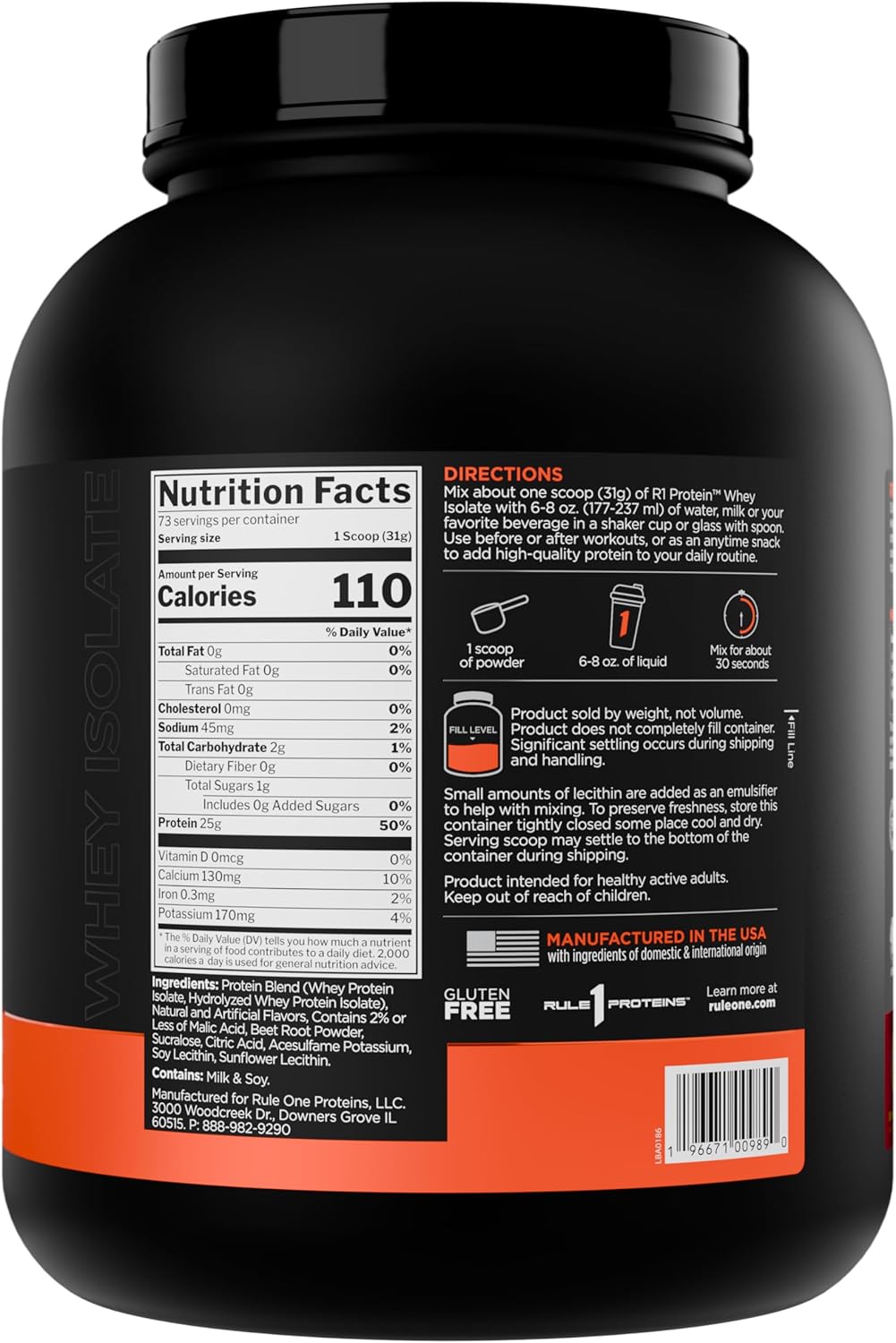Rule 1 R1 Protein Whey Isolate