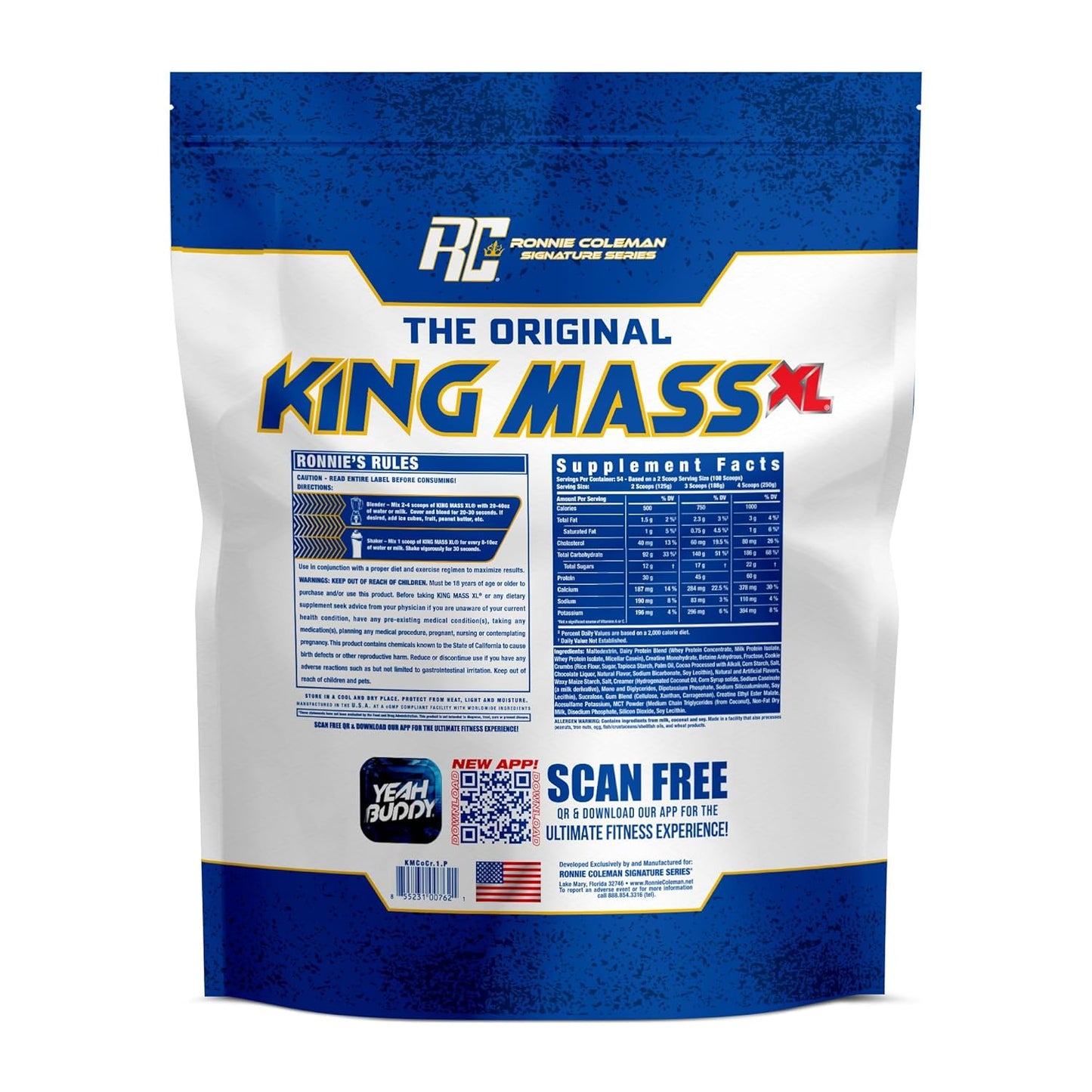 Ronnie Coleman Signature Series King Mass Premium Weight Gainer