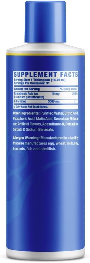 Ronnie Coleman Signature Series L-Carnitine 3000 | Liquid Dietary Supplement |31 Servings