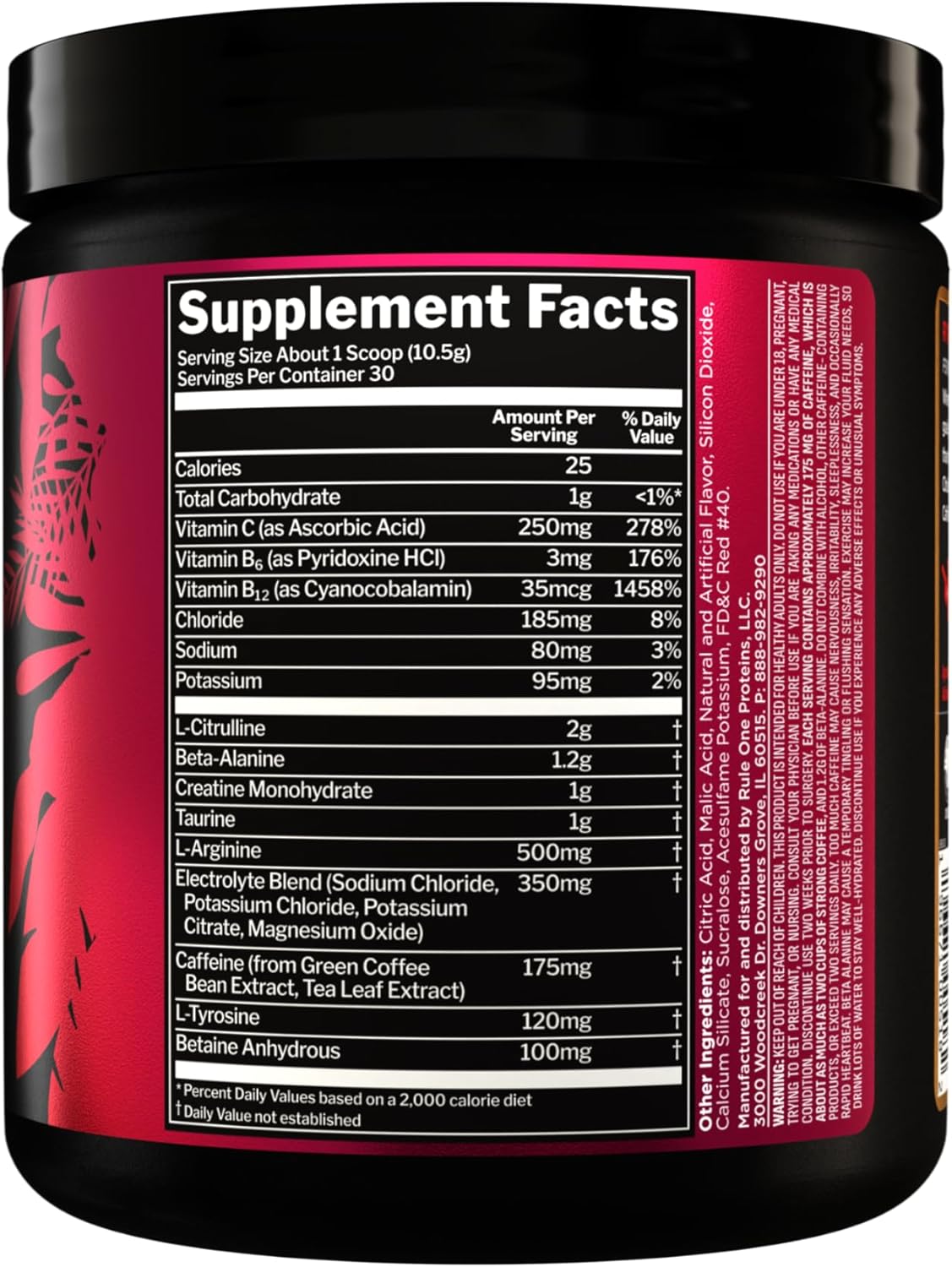Rule1 R1 Roar | Pre-Workout Powder with Creatine| Beta-Alanine| Citrulline| Electrolytes & Caffeine