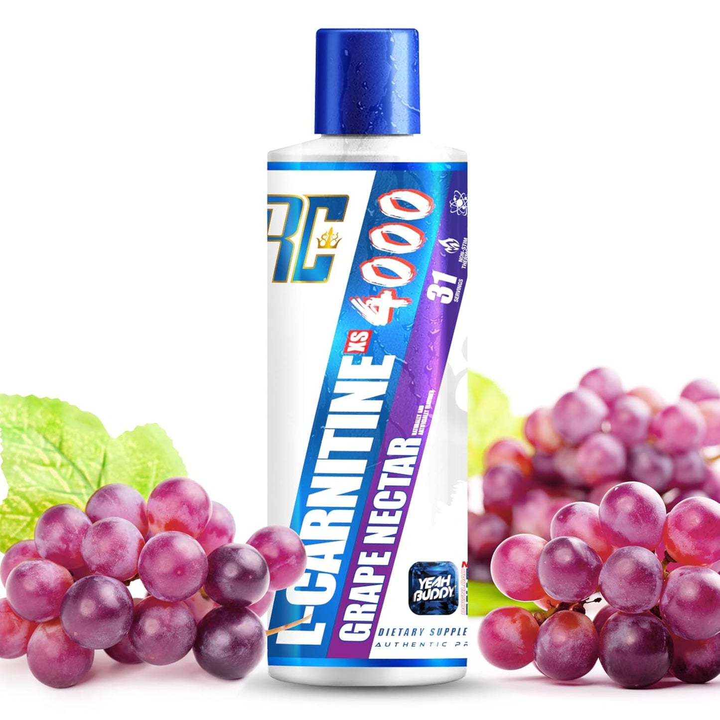 Ronnie Coleman Signature Series L Carnitine XS 4000 Liquid| Stimulant Free| Sugar Free| Zero Carbs| Lean Muscle Strength Support for Men & Women| 16 Oz