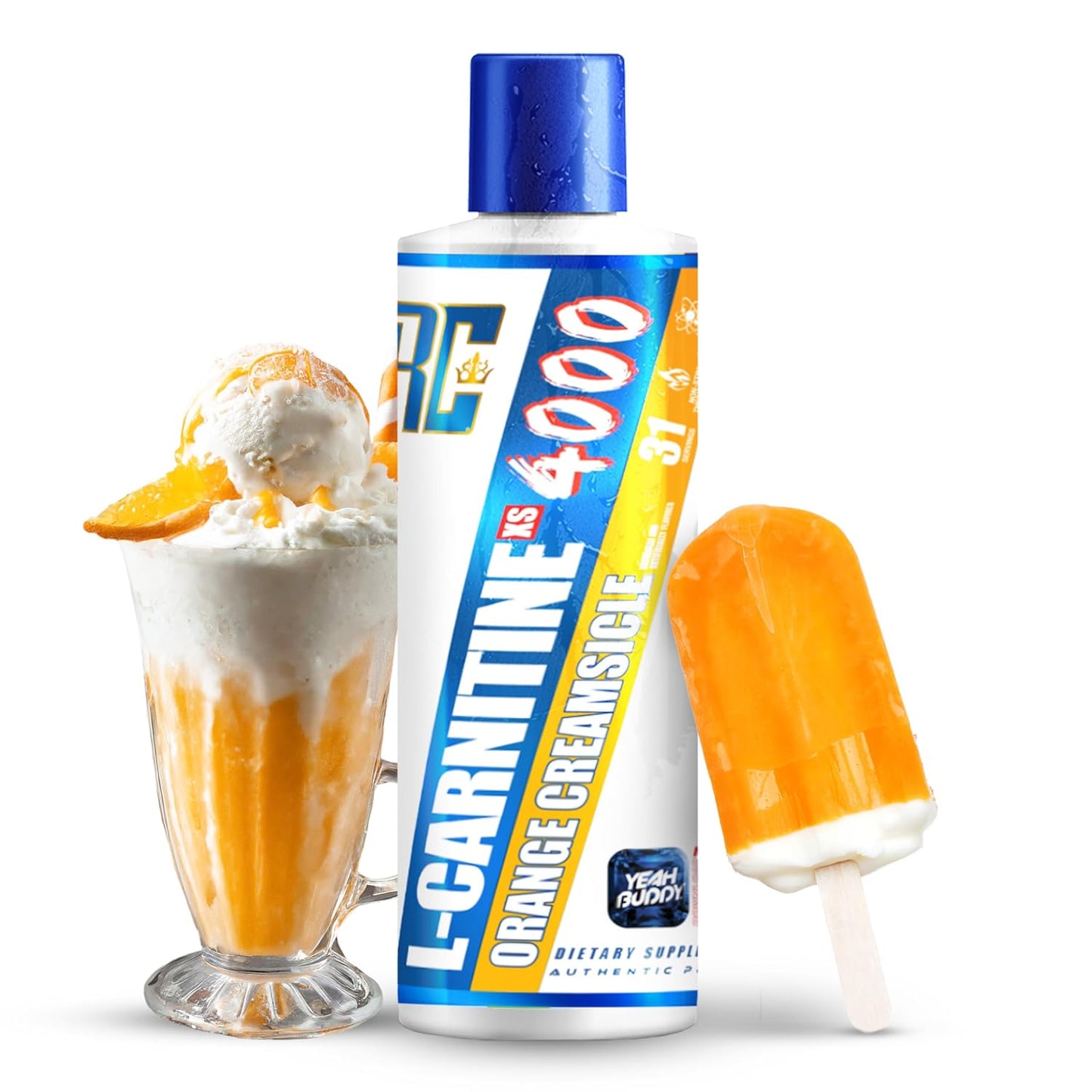 Ronnie Coleman Signature Series L Carnitine XS 4000 Liquid| Stimulant Free| Sugar Free| Zero Carbs| Lean Muscle Strength Support for Men & Women| 16 Oz