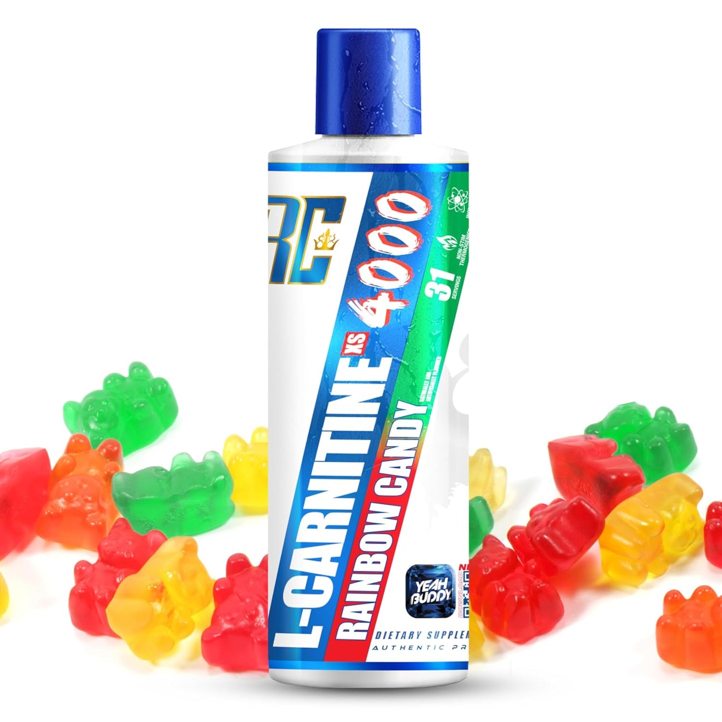 Ronnie Coleman Signature Series L Carnitine XS 4000 Liquid| Stimulant Free| Sugar Free| Zero Carbs| Lean Muscle Strength Support for Men & Women| 16 Oz