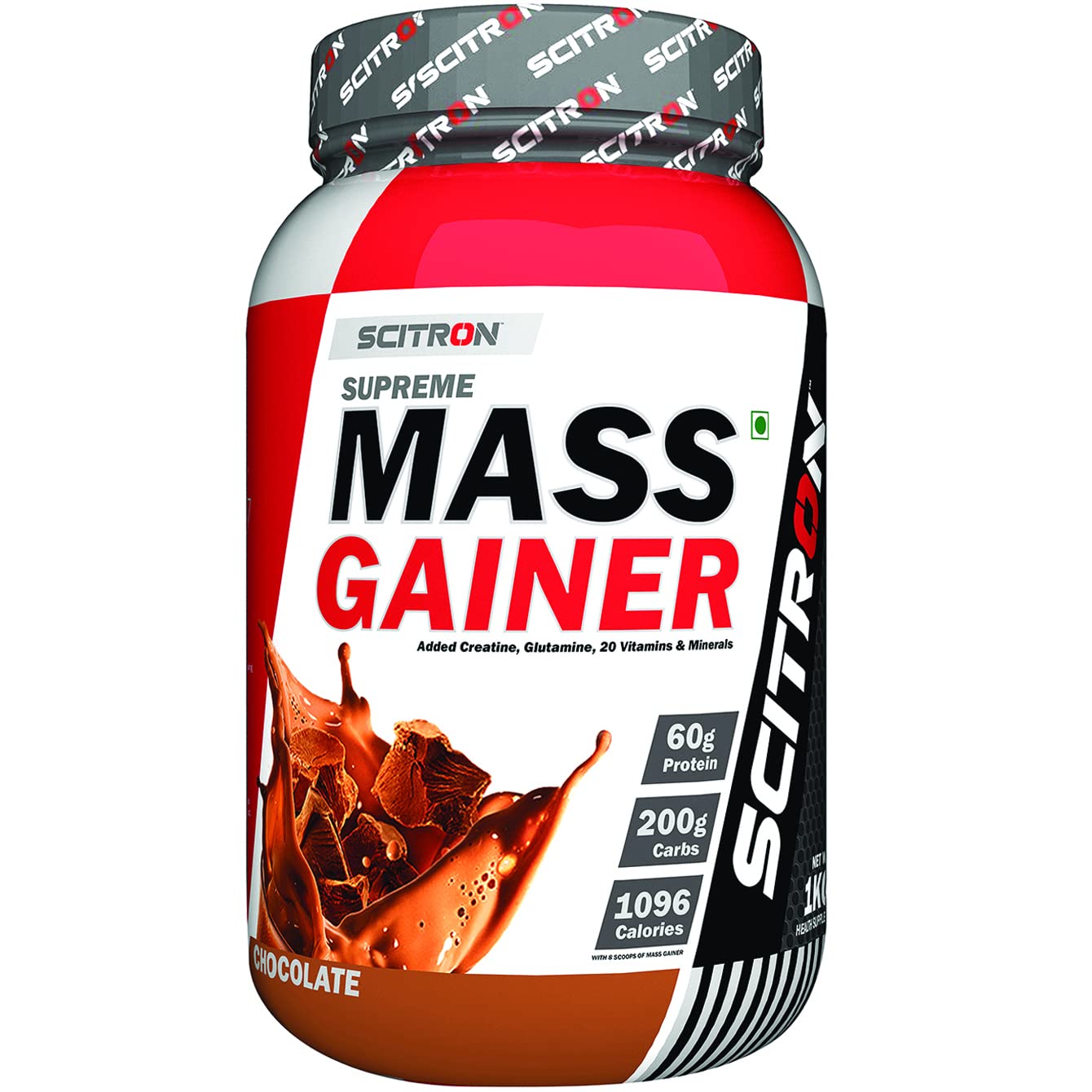 Scitron Supreme Mass Gainer |Post Workout| 20 Vitamins & Minerals| Weight Gainer |2.2 lbs | 1 kg