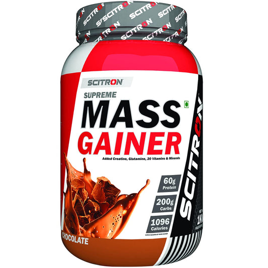 Scitron Supreme Mass Gainer |Post Workout| 20 Vitamins & Minerals| Weight Gainer |2.2 lbs | 1 kg
