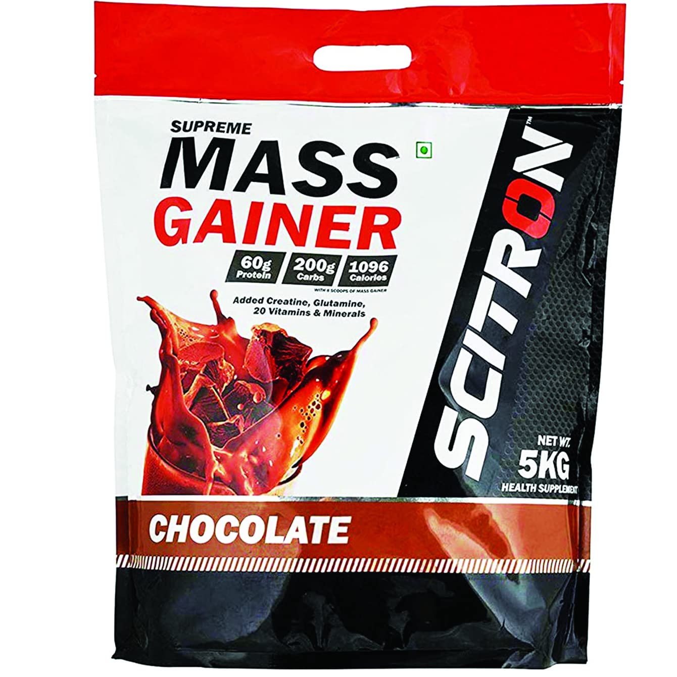 Scitron Supreme Mass Gainer |Post Workout| 20 Vitamins & Minerals| Weight Gainer |2.2 lbs | 1 kg