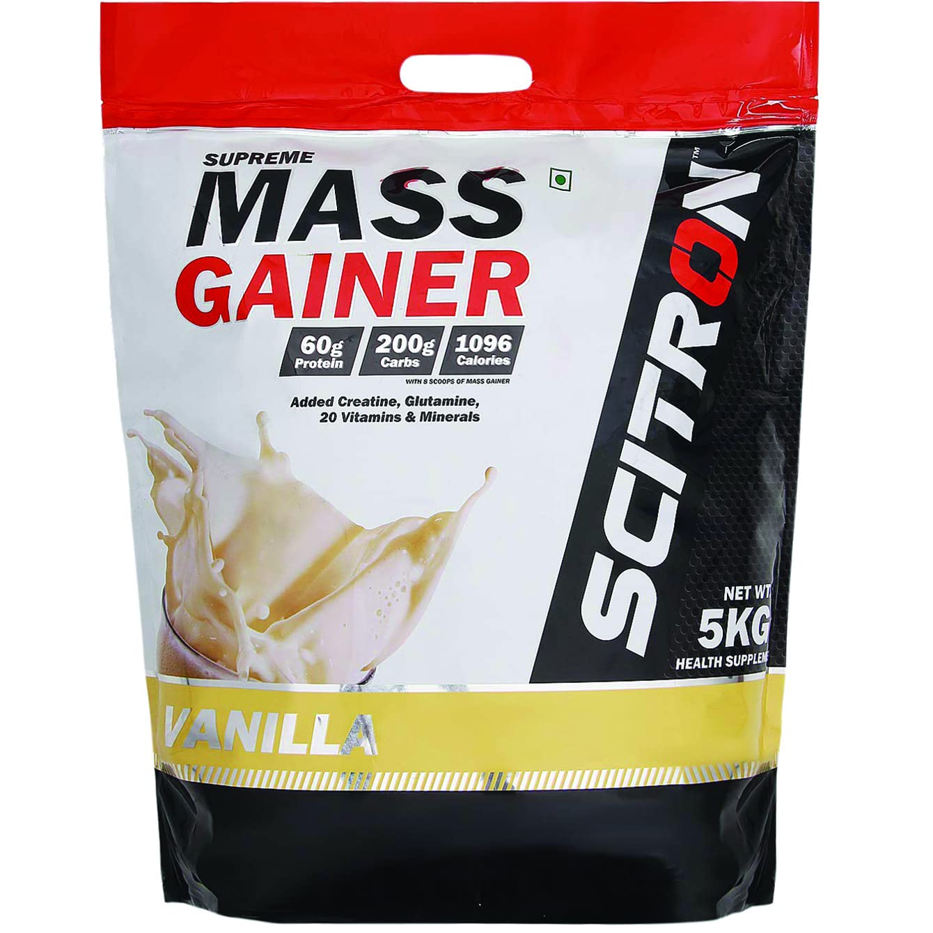 Scitron Supreme Mass Gainer |Post Workout| 20 Vitamins & Minerals| Weight Gainer |2.2 lbs | 1 kg
