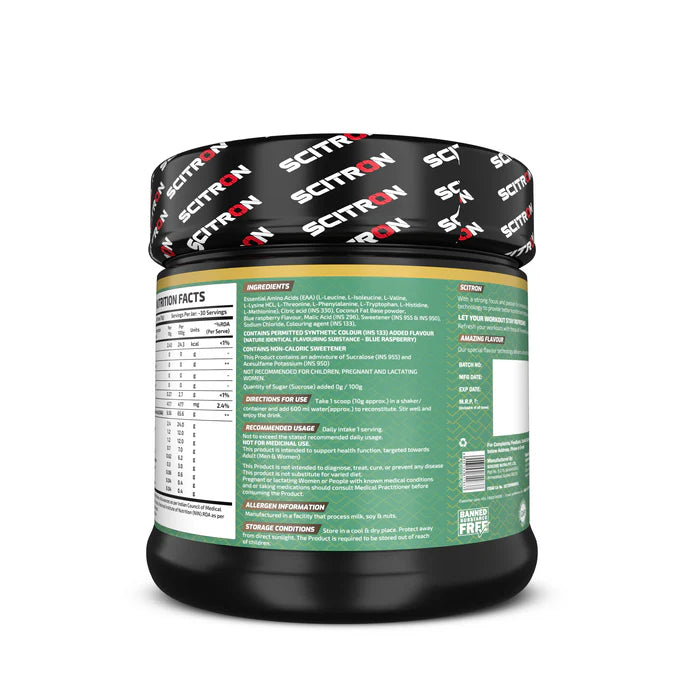 Scitron Nitro Series EAA 9 Essential Amino Acids |6.5g EAA| 4.8g BCAA| 0g Sugar