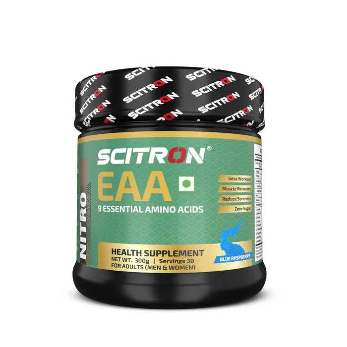 Scitron Nitro Series EAA 9 Essential Amino Acids |6.5g EAA| 4.8g BCAA| 0g Sugar