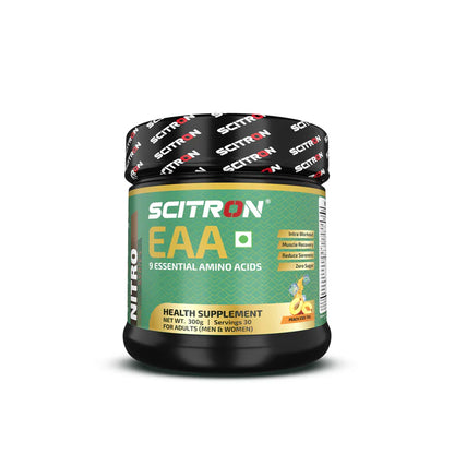 Scitron Nitro Series EAA 9 Essential Amino Acids |6.5g EAA| 4.8g BCAA| 0g Sugar
